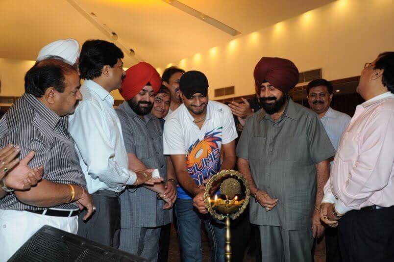 Harbajan Lighting Lamp with P7 News Directors nirmal singh bhangoo